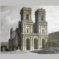 Cathédrale de Auch, Dessin de Chapuy, Gravure de Durau, ouvrage du Comte Alexandre de Laborde, Wikipedia.jpg